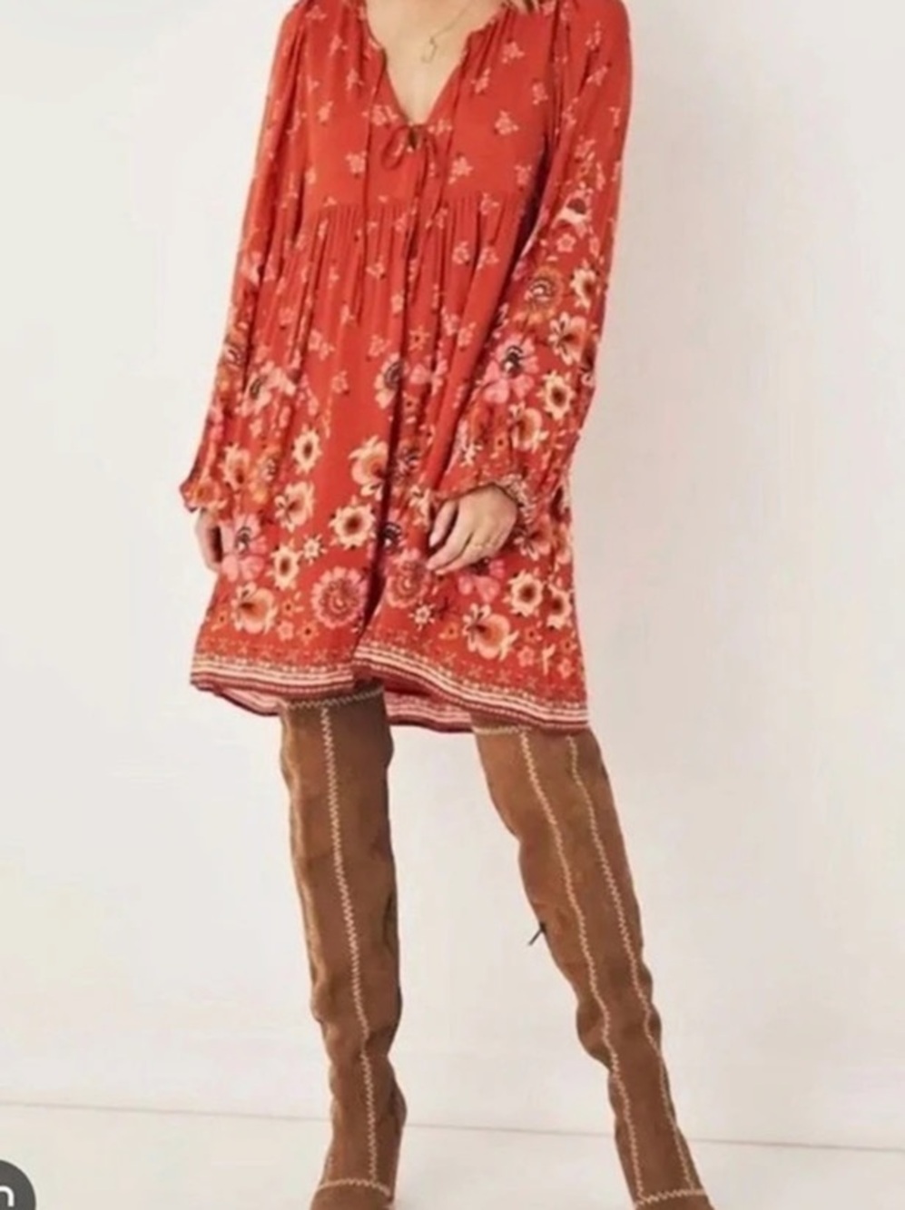 Spell & The Gypsy Collective orange floral Campfire dress